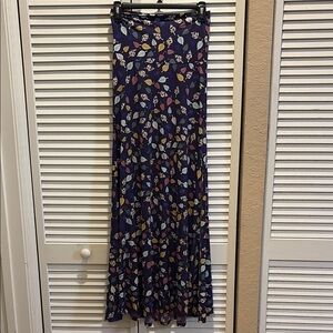 LuLaRoe A-Line Skirt with Leaf Pattern